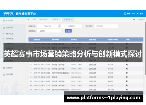 英超赛事市场营销策略分析与创新模式探讨 英超赛事市场营销策略分析与创新模式探讨